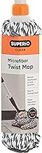 Superio Twist Mop Heads Self Wringing Mop Replacement Microfiber Mop Refill Commercial/Industrial Use.-Grey