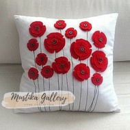 sarung bantal sofa 40x40 bunga premium