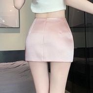 32cm long silk short skirt, super pretty slim fit, A-line short skirt, cool to wear when going out A