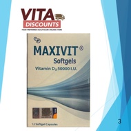 MAXIVIT VITAMIN D3 50000IU SGELS 12S EXP09/2026