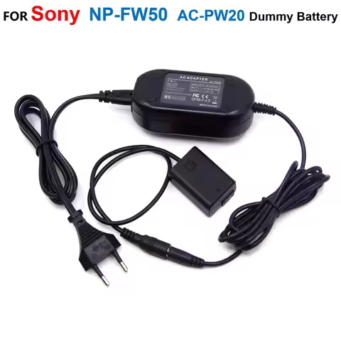 AC-PW20 Power Adapter FW50 DC Coupler NP-FW50 Dummy Batter For Sony ZV-E10 ILCE-QX1 DSC-RX10III A700