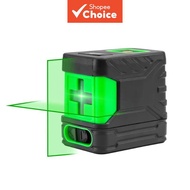 Laser Level Strong Light Fine Line Automatic Line Mini Portable 2-Line Green Laser Level Projector