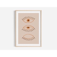 Tranh treo tường | Tranh nghệ thuật trừu tượng - Boho Eye Art Print Line Art Eye Print Modern minima