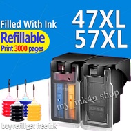 PG-47 PG-47XL BLACK CL-57 CL-57XL COLOR refillable ink cartridge compatible for Canon Pixma E400 E460 E477 E480 E3170 E410 E3370 E470