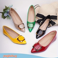 Women's Buckle Decor Flat Shoes, Elegant Point Toe Slip On Shoes, Lightweight & Comfortable Shoes