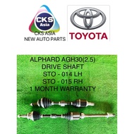 TOYOTA ALPHARD 2.5 AGH30 FRONT DRIVE SHAFT