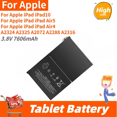 Tablet Battery 3.8V 7606mAh For Apple iPad 10.9/Air 4 /Air5 A2288 A2316 A2324 A2325 A2072 Brand New