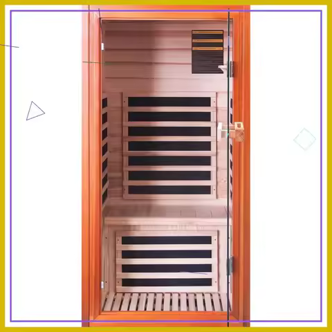Far Infrared Sauna Home Spa Low-EMF 1065W Indoor Wood Sauna with Bluetooth & Color Lights