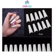 2-color opaque trapezoidal fake Nails, in a bag of 500 beautiful Nails