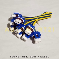 SOCKET FITTING LIGHT BULB HB3 9005 CABLE SUJABEL/SOCKET HB3/9005 + CABLE