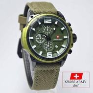 Jam Tangan Pria Swiss Army Tali Canvas Chrono Aktif