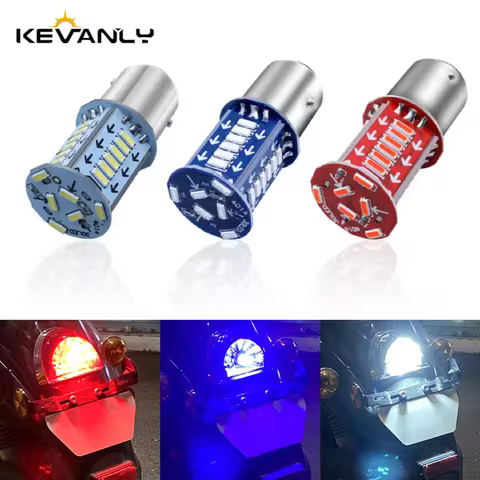 2PCS 1157 BAY15D LED Motorcycle Brake Light LED Bulb Flashing Turn Indicator Brake Lights Strobe DRL