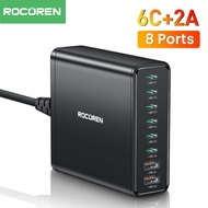 Rocoren 200W USB Type C Charger 8 in 1 USBC Desktop Charger