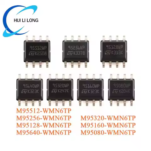 5Pcs M95512 M95256 M95128 M95640 M95320 M95160 M95080 WMN6TP SOP-8 512Kbit 256Kbit 3SPI bus EEPROM c