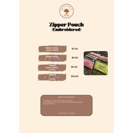 Customized Zipper Pouch (Embroidered/DTF Print)