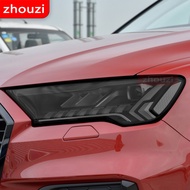 2 Pcs For Audi A3 A5 A7 Q2 Q7 2020 Car Headlight Tint Black Protective Film Vinyl Protection Transpa