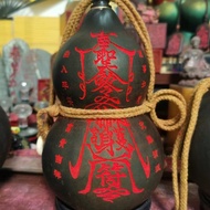 Natural Gourd Carved Cinnabar Five Thunder Purple Violet Gossip Feng Shui Entrance Home Decoration M