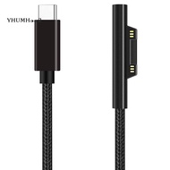 Nylon Braided Surface Connect to USB-C Charging Cable PD 15V for Surface Pro 7/6/5/4/3,Laptop 3/2/1,Surface Go