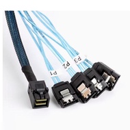 Forward 12G Port Mini SAS SFF-8643 to 4 * SATA Data Cable Array Card/Server Backboard Cable