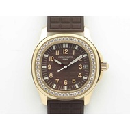 DL AQUANAUT JUMBO 5069A RG TWF BEST EDITION BROWN DIAL DIAM ON RUBBER STRAP ASIAN PP324CS (FREE BOX)