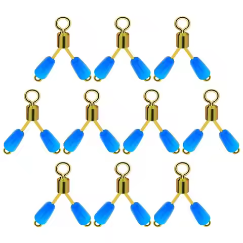 5Pcs Line Space Bifurcation Eight Type Space Bean Line Swivel Tying Tool Double Hooks Contactor Devi