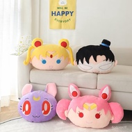 ‍🚢Pretty Girl Warrior Pillow Cute Sailor Moon AEKYUNG Big Head Cushion Bedside and Sofa Backrest Plush Doll Gift