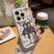 case Realme 8i 8 4G 8 Pro C11 C15 C12 C25 C25S 7 Pro 9i Straight edge frosted rabbit anti drop phone case