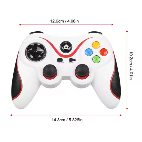 V8 2.4G Wireless Game Controller PC Game Controller Dual Vibration Controller Gamepad for Android/iO