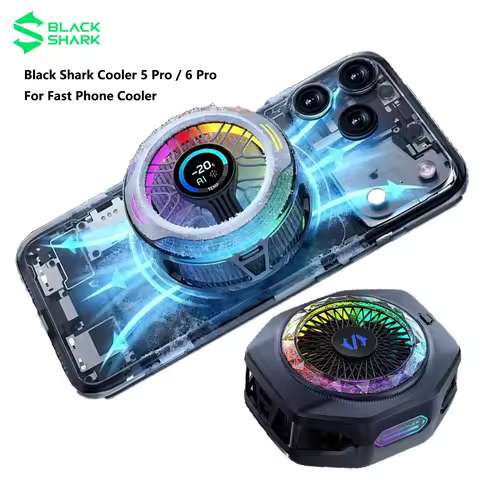 Black Shark 6 Pro 35W MAGNETIC Cooler FunCooler 5 Pro Gaming Cooling Radiator Fast Phone Cooler For 
