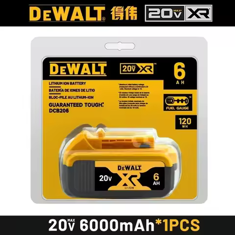 Original DEWALT battery, 20V, 6AH, rechargeable lithium ion battery, DEWALT, DCB115, DCB118 charging