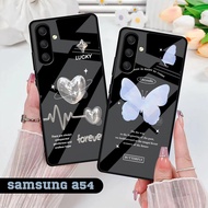 Samsung A54 Glass Softcase [38] Samsung A54 Aesthetic Glass Softcase - Samsung A54 Glossy Silicone -