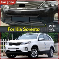 For Kia Sorento 2013 2014 Car Styling Body Cover Protection Detector Metal Trim Racing Front Up Grid