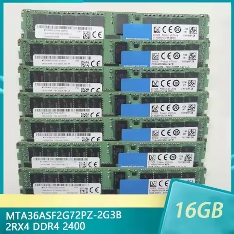 1Pcs 16G 16GB 2RX4 DDR4 2400 PC4-2400T-RB1 RAM MTA36ASF2G72PZ-2G3B Server Memory