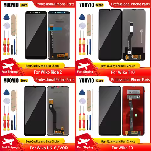 LCD Display For Wiko Ride 2 T10 T50 V616 Voix View 2/4/5/3 Pro Wiko 10 Power U10 Y50/52/60/61 Sunny 