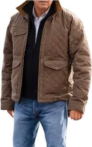 MAFZ Fashion Men's John Dutton Yellowstone Cowboy Rip Wheeler Kevin Costner Quilted Jacket Cotton