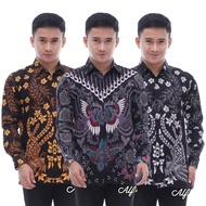 KEMEJA Men's Long Sleeve Batik Shirt - Jumbo Men's Batik Shirt ML XL XXL 3XL 4XL 5XL