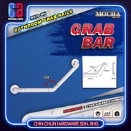 MOCHA Angle Grab Bar | Stainless Steel Toilet Grab | For OKU, Old People | Pemegang Besi Tandas | To