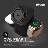 ＜荃灣門市現貨＞ 全新行貨 Vinnic OWL PEAK 3 磁吸無線充電座  Qi2.2 25W 快充、支援 Apple/Samsung 雙系統手錶 完美支援 Apple Watch 及 Sams