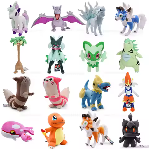 16 Styles Pokemon Plush Galarian Ponyta Aerodactyl Alolan Ninetales Tyranitar Exeggutor Meowscarada 