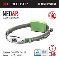 Ledlenser NEO6R Rechargeable Headlamp - Termasuk Tali Pinggang Dada - 240 Lumen Max 40 Jam - LED Len
