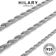 HILARY JEWELRY Accessories Korean Perempuan Leher For Rope Original Chain Women 925 Pendant Silver Perak Simple 純銀項鏈 Sterling Necklace Twist Rantai N1002