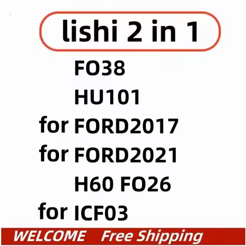Lishi 2 in 1 Tool FO38 HU101 for FORD2017 for FORD2021 H60 FO26 for ICF03