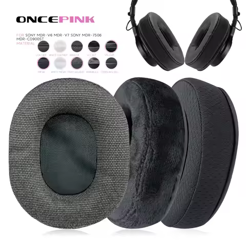 Oncepink Replacement Ear Pads for Sony MDR-V6 MDR-V7 MDR-7506 MDR-CD900ST Headphone Thicken Cushion 