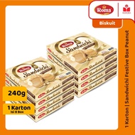 Paket 1 Karton - Biskuit Roma Sandwichi Peanut Festive Box