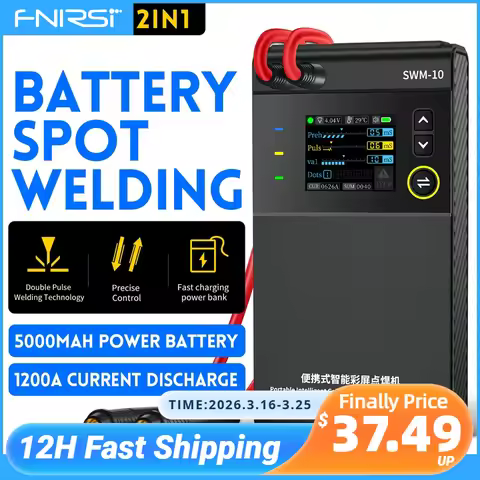 FNIRSI SWM-10 Portable Battery Spot Welder DIY Mini Welding Machine 18650 Battery Pack Welding Tool 