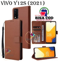 LEATHER CASE FLIP VIVO Y12S 2021 FLIP CASE KULIT UNTUK VIVO Y12S 2021