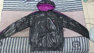 Adidas 防風外套 保暖舒適 黑紫  XL