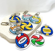 壓克力鑰匙圈 | 排球姓名名牌