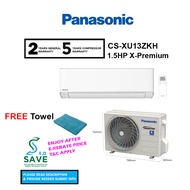 (SAVE 4.0) Panasonic 1.5HP Air Cond CS-XU13ZKH X-Premium Air Conditioner CSXU13ZKH (FREE Towel)