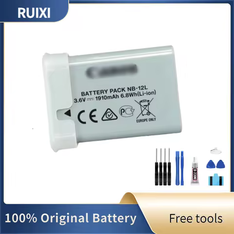 RUIXI NB-12L 3.6V 1910mAh Battery For Canon G1 X Mark II G1X Mark 2 for N100 N100 VIXIA mini X Camer